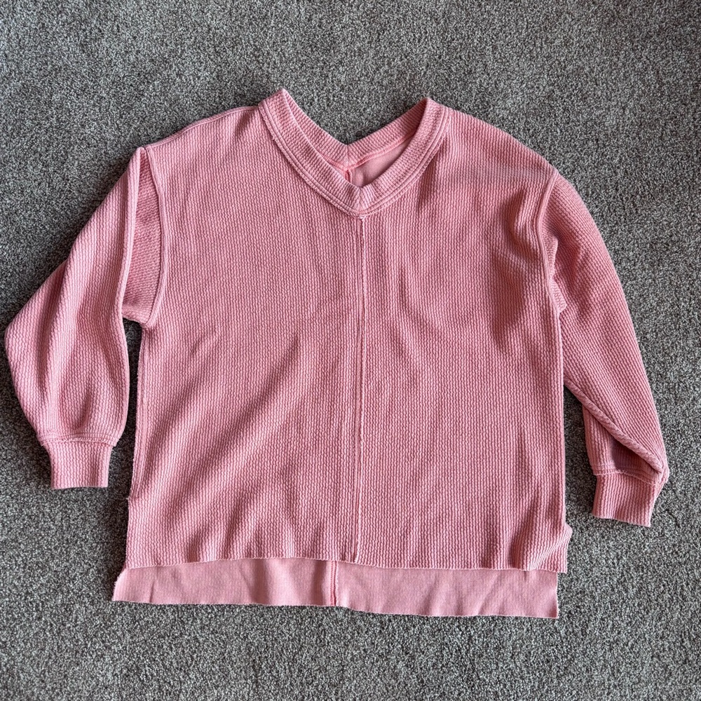 Aerie Ribbed Oversized Sweater Orange